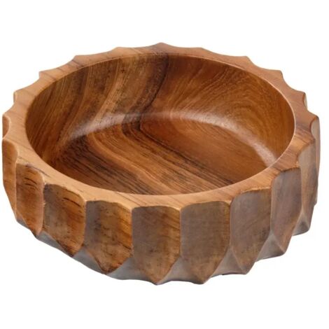 Bol / Vide poche rond D. 21 cm en bois de teck - SHARLA (1/5)