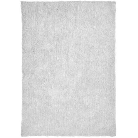 Tapis 140 x 200 cm shaggy à poils courts doux blanc – COSMOS (1/5)