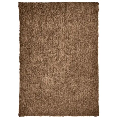 Tapis 200 x 300 cm shaggy à poils courts doux marron – COSMOS (1/5)