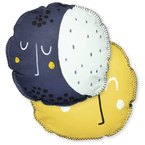 Coussin forme de lune / soleil avec housse amovible en coton - SUNNY (1/5)