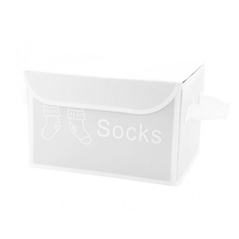 Boite pour dressing à couvercle Socks Blanc - SPACE (1/5)