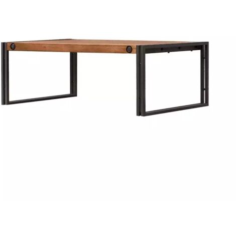 Table basse 110 cm en bois d'acacia et métal - WORKSHOP (1/5)