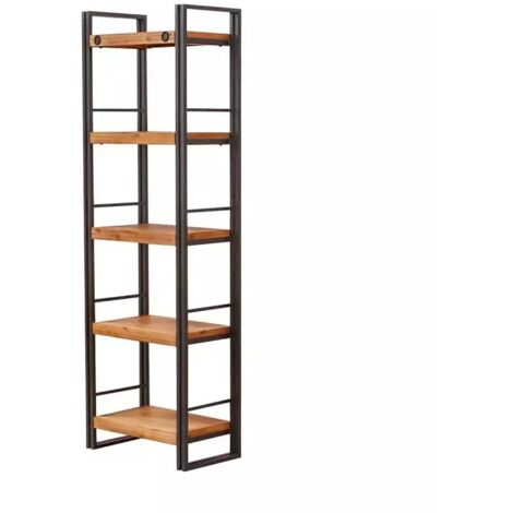 Bibliothèque 190 x 60 cm en bois d'acacia et métal - WORKSHOP (1/5)