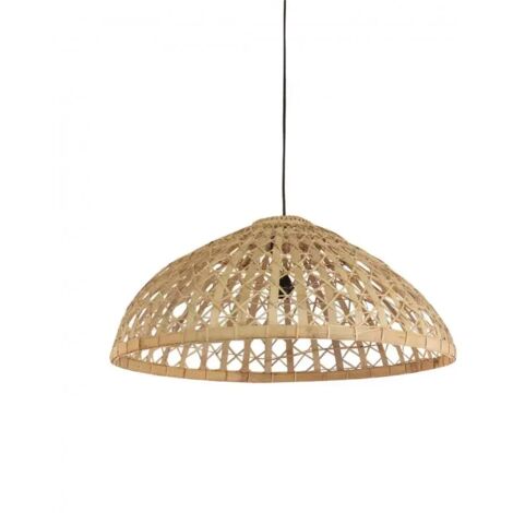 Suspension ronde en bambou style bord de mer D. 80 cm - TULUM (1/4)