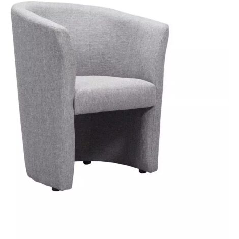 Fauteuil cabriolet arrondi en tissu gris design contemporain - CABRI (1/4)