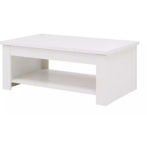 Table basse rectangulaire blanc avec plateau relevable - COOL (1/5)