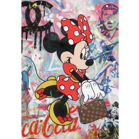 Tableau peinture Minnie 100 x 70 cm Pop Art - Magic mouse (1/2)