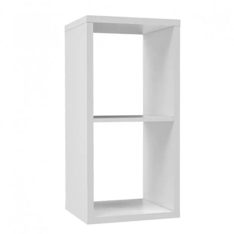 Etagère cube 2 casiers blanc mat - CLASSICO (1/4)