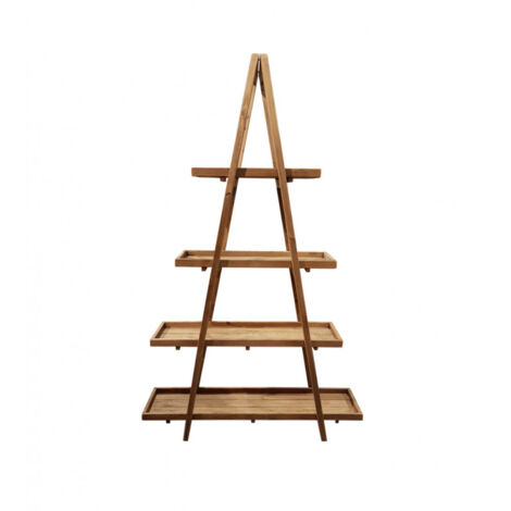 Etagères pyramide bois 4 niveaux pin recyclé - CHALET