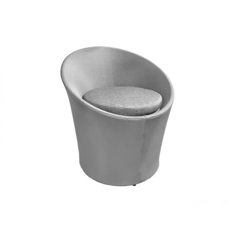 Fauteuil de jardin rond en aluminium et revêtement textilène - KIMI (1/5)