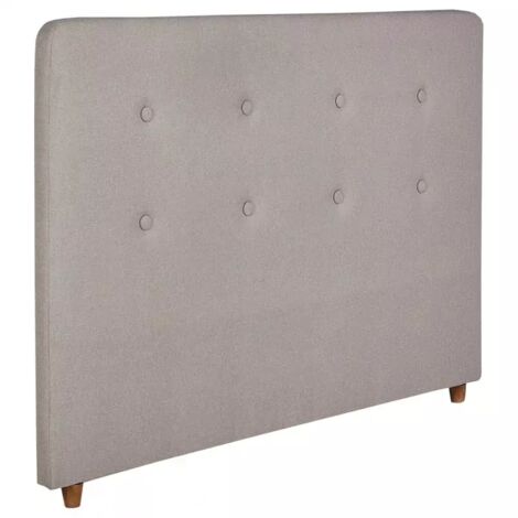 Tête de lit en tissu gris rembourré pour lit 140 x 200 cm - POLI 7307 (1/5)