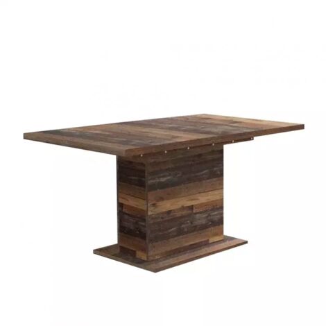 Table de repas extensible 160 à 200 cm décor bois vieilli - BUCK (1/5)