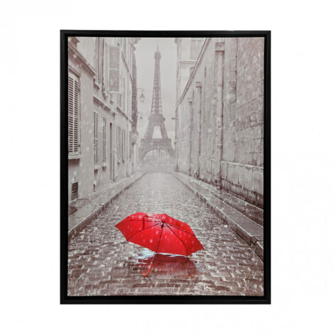 Tableau imprimé Tour Eiffel sur cadre en bois noir 30x40 cm - EIFFEL (1/3)