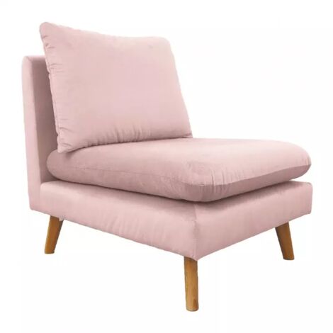 Chauffeuse pour canapé modulable en velours rose - LASSIE (1/5)