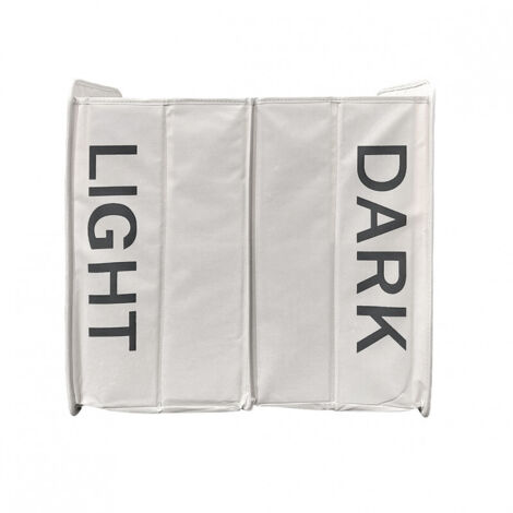 Bac à linge 2 parties blanc et couleurs - DARK LIGHT (1/4)