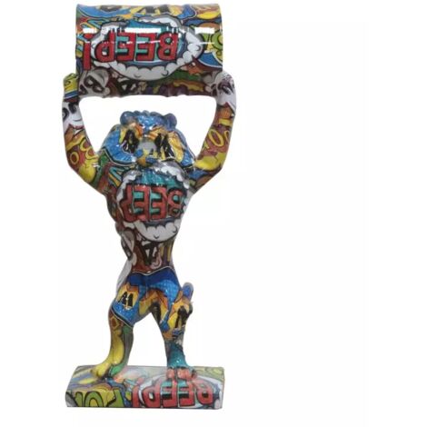 Statue lion debout avec baril motifs cartoon H32 cm - CARTOON (1/3)