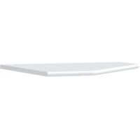 Plateau angle 90° pour liaison bureaux décor blanc - MARIA