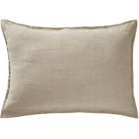 Lot de 2 taies d'oreillers 50 x 70 cm en lin lavé sable - LUISA