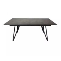 Table extensible 180 à 230 cm gris anthracite en céramique - ONYX