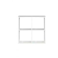 Etagère cube 4 casiers décor blanc - Classico