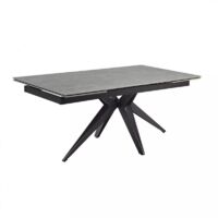 Table extensible 160/240 cm céramique gris marbré pied étoile - ARIZONA 06