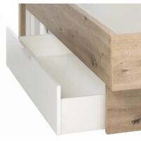 Tiroir pour lit décor blanc laqué avec 6 roulettes - VERONICA
