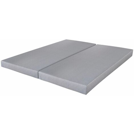 Sommier déco SR9 - Gris clair 2x90x190 - Lattes bois - H.13 cm - Made in France (1/5)