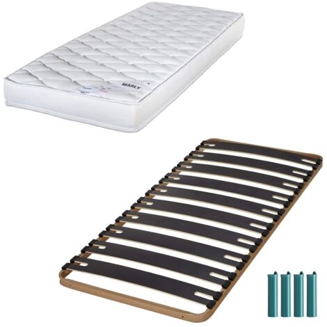 Matelas mousse + Sommier métal C310 90x190 Marly - Hauteur 15 cm - Soutien ferme (1/5)