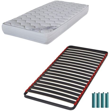 Matelas mousse + Sommier métal C39 80x190 Montana - Hauteur 18 cm - Soutien équilibré (1/5)