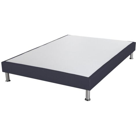 Sommier tapissier + pieds SR15 Volcan 160x200 Lattes bois massif - H.15 cm (1/2)