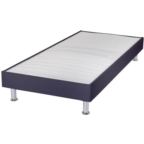 Sommier tapissier + pieds Omega Volcan 70x190 Lattes bois - H.15 cm - Made in France (1/2)