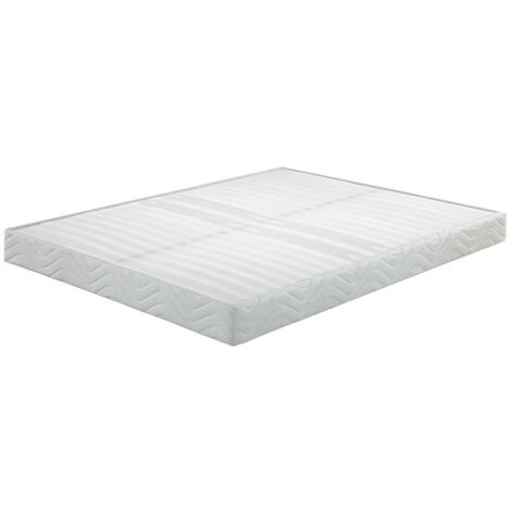 Sommier tapissier 140x190 cm avec renfort lombaire blanc - DREAMO (1/3)