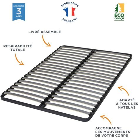 Lit IKEA 160x200 Avec Sommier Lattes Et Tête De Lit – Bouleau Beige – Occasion