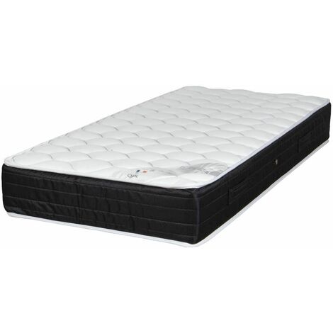 Matelas 90x190 Ramage - Ressorts ensachés - Hauteur 24 cm - 3 zones - Soutien ferme (1/7)