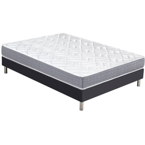 Matelas Maryland + sommier SR15 - 160x200 - Mousse - Hauteur 20 cm - Soutien ferme (1/5)