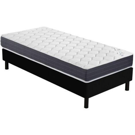 Matelas Ramage + sommier Newkit - 90x190 - Ressorts - Hauteur 25 cm - Soutien ferme (1/5)