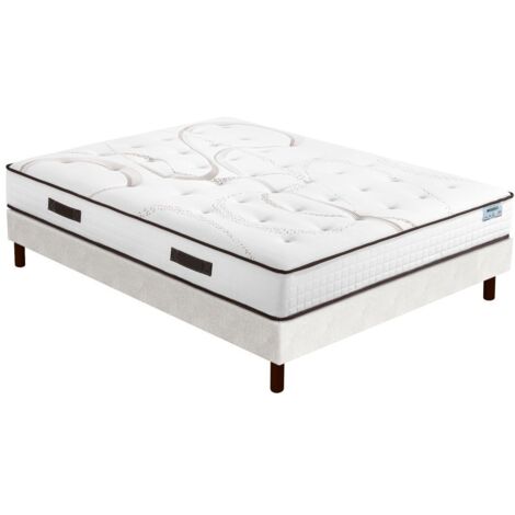 Matelas Moorea + sommier SR15 - 140x190 - Mousse - Hauteur 25 cm - Soutien ferme (1/5)