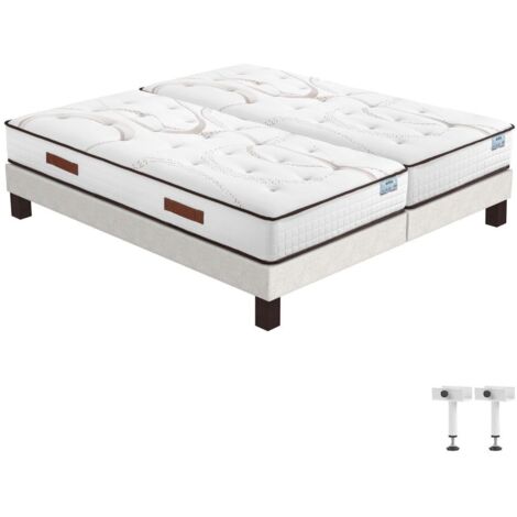 Matelas Repere + sommier SR15 - 2x90x190 - Ressorts - Hauteur 26 cm - Soutien ferme (1/5)