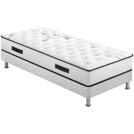 Matelas et sommier tapissier 90x190 Latex - Louxor - Soutien ferme - Made in France (1/5)