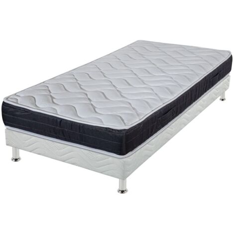 Matelas et sommier 90x190 Mousse - Malta - Soutien très ferme - Made in France (1/5)