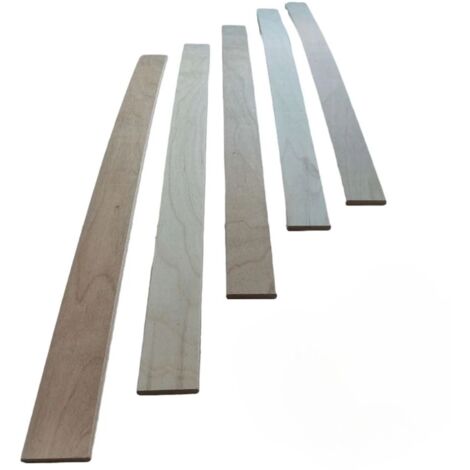 5 lattes bois - 780x53x8 mm - idéal réparer sommier / bz / clic clac (1/5)