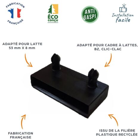 Lot De 3 Lattes De Lit 81 Cm + 6 Embouts - Hêtre 7 Plis Made In France - Pour Sommier, Canapé, BZ