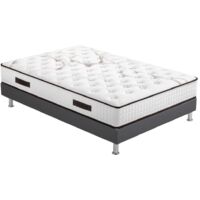 Matelas mousse + Sommier Omega Volcan 140x190 Myriade - H. 21 cm - Soutien équilibré