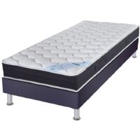 Matelas ressort + Sommier Omega Volcan 80x190 Rubis - H. 21 cm - Soutien très ferme