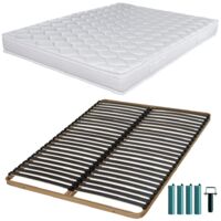 Matelas et sommier 140x200 Mousse - Montana - Soutien medium - Fabriqué en France