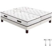 Matelas Myriade 4 + sommier SR15 - 2x90x200 - Mousse - Hauteur 23 cm - Soutien medium