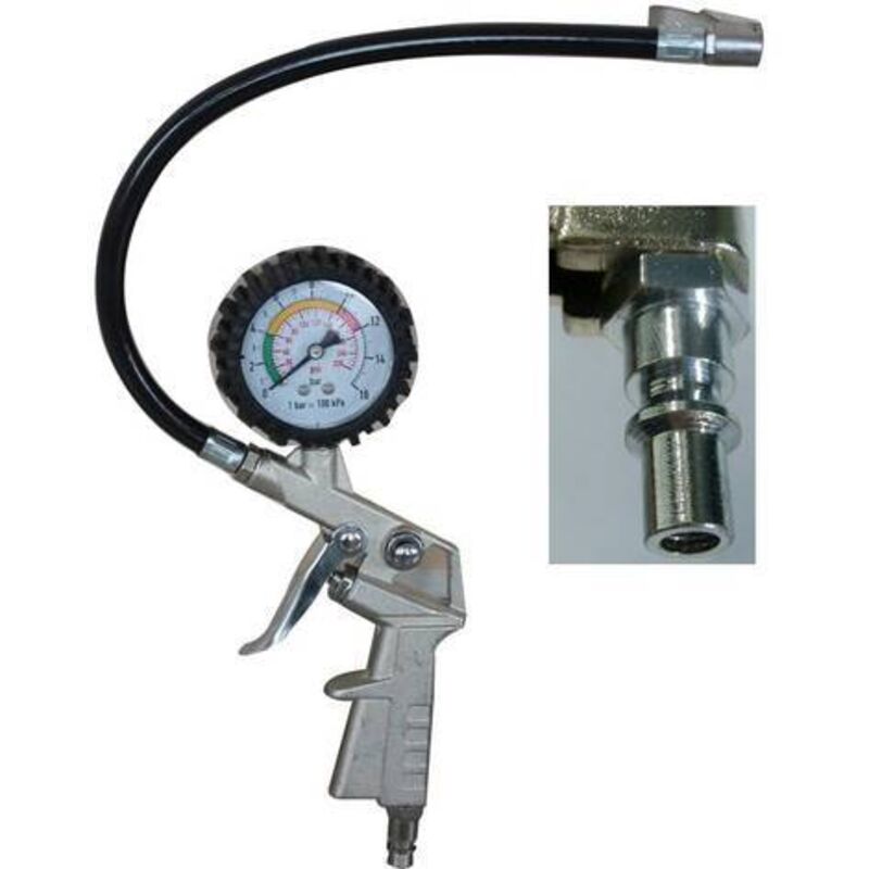 Gonfleur Pneus Numérique Avec Manomètre - 0-16 Bar (220 Psi) - Connecteur Rapide Auto-serrant