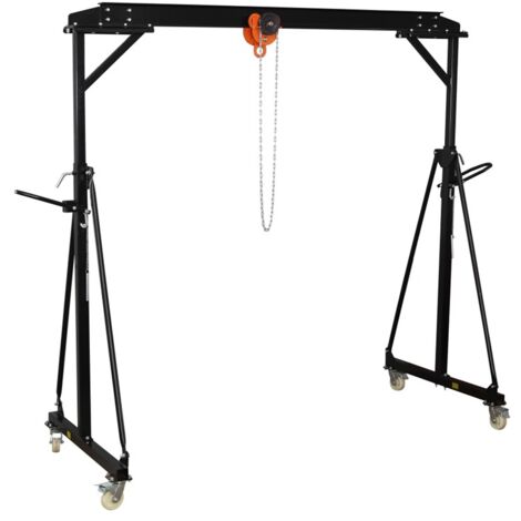 Grue Portique mobile 1T + Chariot Porte Palan 1T 2,5m 4mm