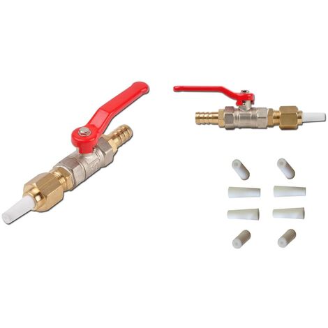 Robinet Vanne Porte-Buse 3/8" pour Sableuse Aérogommeuse + 8 Buses Céramique blanches