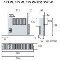 Authorised Distributor - Smith`s Space Saver SS5 12 Volt Central Heating Bathroom Plinth Heater - HPSS10005 - Stainless Steel